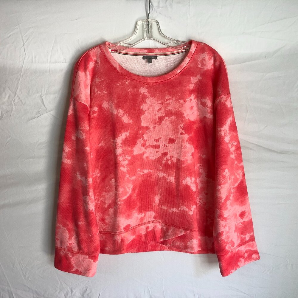 T By Talbots Women's‎ Size Large Pink Tie Dye Sweatshirt Sweater